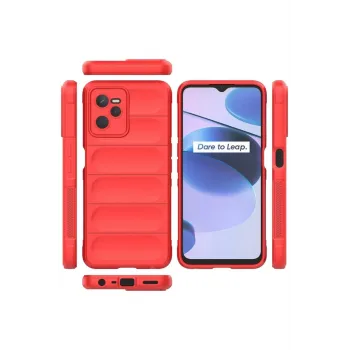 Newface Realme C35 Kılıf Optimum Silikon - Kırmızı