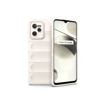 Newface Realme C35 Kılıf Optimum Silikon - Krem