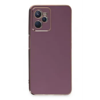 Newface Realme C35 Kılıf Volet Silikon - Mor