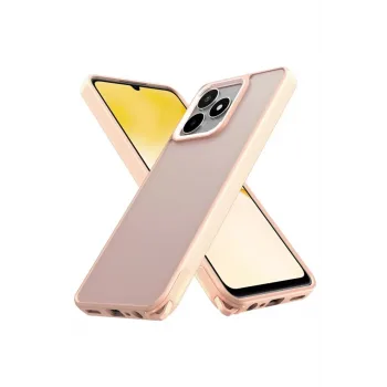 Newface Realme C53 Kılıf Elegant Kapak - Pudra
