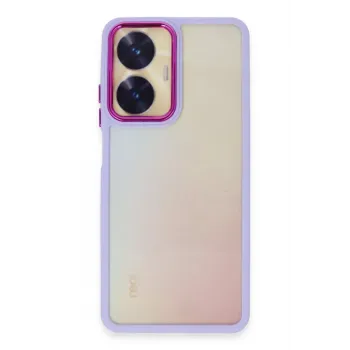 Newface Realme C55 Kılıf Dora Kapak - Lila