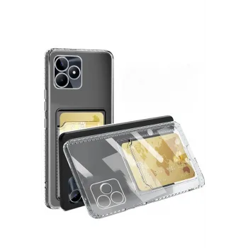 Newface Realme Note 50 4G Kılıf Kart Şeffaf Silikon - Şeffaf