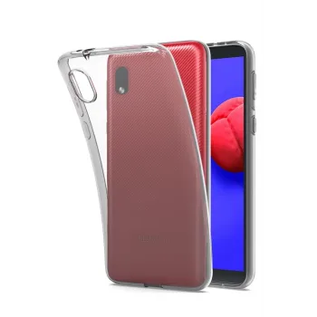 Newface Samsung Galaxy A01 Core Kılıf Lüx Şeffaf Silikon