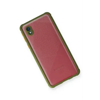 Newface Samsung Galaxy A01 Core Kılıf Miami Şeffaf Silikon - Yeşil