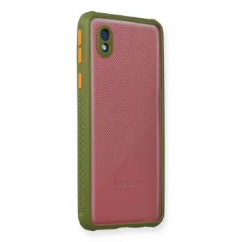 Newface Samsung Galaxy A01 Core Kılıf Miami Şeffaf Silikon - Yeşil