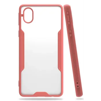 Newface Samsung Galaxy A01 Core Kılıf Platin Silikon - Pembe