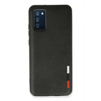 Newface Samsung Galaxy A02S Kılıf Loop Deri Silikon - Siyah