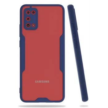 Newface Samsung Galaxy A02S Kılıf Platin Silikon - Lacivert