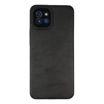 Newface Samsung Galaxy A03 Kılıf Loop Deri Silikon - Siyah