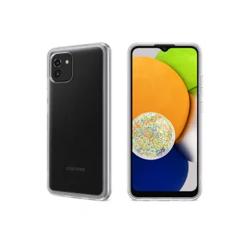Newface Samsung Galaxy A03 Kılıf Lüx Şeffaf Silikon