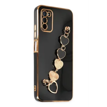 Newface Samsung Galaxy A03S Kılıf Esila Silikon - Siyah