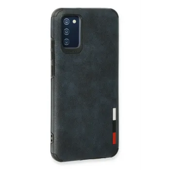 Newface Samsung Galaxy A03S Kılıf Loop Deri Silikon - Lacivert