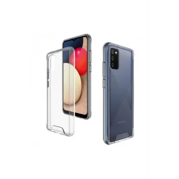 Newface Samsung Galaxy A03S Kılıf Lüx Şeffaf Silikon