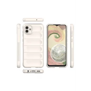 Newface Samsung Galaxy A04 Kılıf Optimum Silikon - Krem