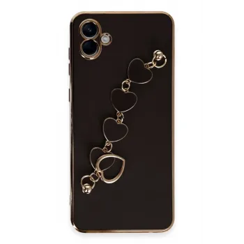 Newface Samsung Galaxy A04E Kılıf Esila Silikon - Siyah