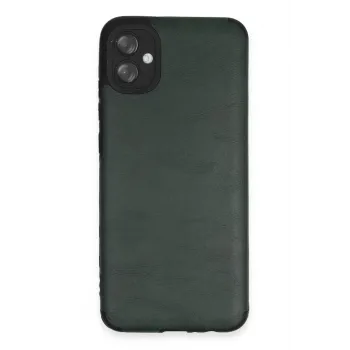 Newface Samsung Galaxy A04E Kılıf Loop Deri Silikon - Yeşil