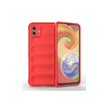 Newface Samsung Galaxy A04E Kılıf Optimum Silikon - Kırmızı