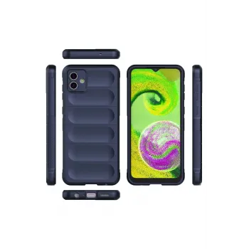 Newface Samsung Galaxy A04E Kılıf Optimum Silikon - Lacivert