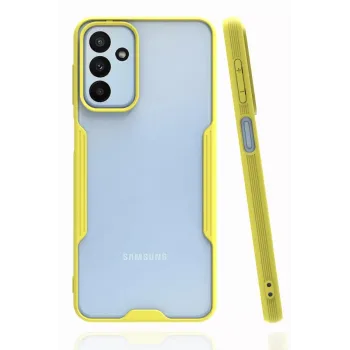 Newface Samsung Galaxy A04S Kılıf Platin Silikon - Sarı