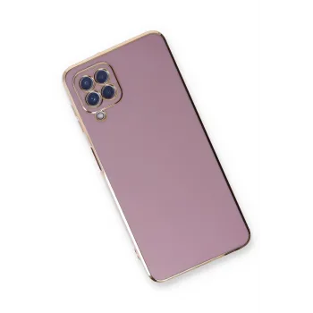 Newface Samsung Galaxy A22 Kılıf Volet Silikon - Mor