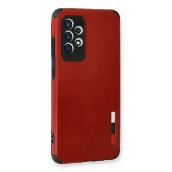 Newface Samsung Galaxy A33 5G Kılıf Loop Deri Silikon - Kırmızı