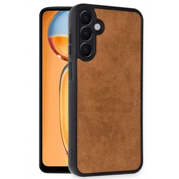 Newface Samsung Galaxy A36 Kılıf Aras Deri Kapak - Taba