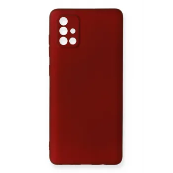 Newface Samsung Galaxy A71 Kılıf First Silikon - Bordo