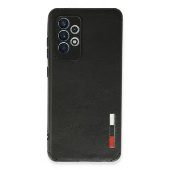 Newface Samsung Galaxy A72 Kılıf Loop Deri Silikon - Siyah