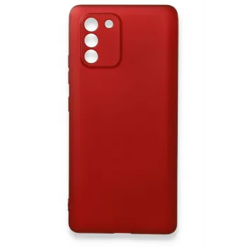 Newface Samsung Galaxy A91 / S10 Lite Kılıf First Silikon - Bordo