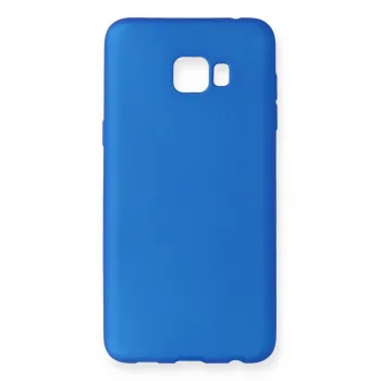 Newface Samsung Galaxy C7 Pro Kılıf First Silikon - Mavi