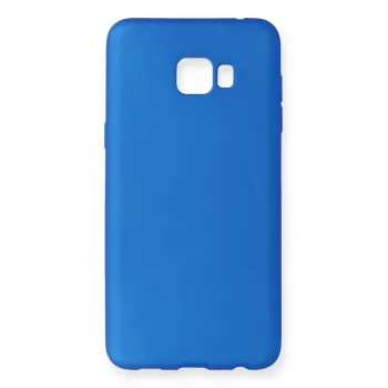 Newface Samsung Galaxy C7 Pro Kılıf First Silikon - Mavi