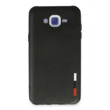 Newface Samsung Galaxy J7 Kılıf Loop Deri Silikon - Siyah