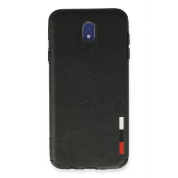 Newface Samsung Galaxy J7 Pro / J730 Kılıf Loop Deri Silikon - Siyah