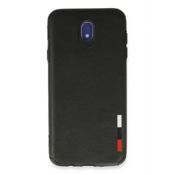Newface Samsung Galaxy J7 Pro / J730 Kılıf Loop Deri Silikon - Siyah