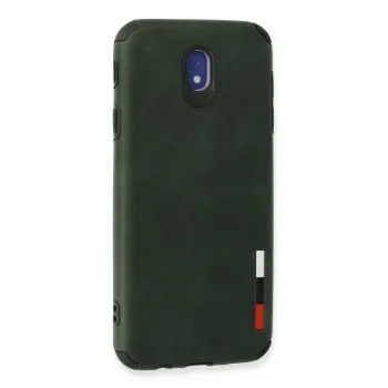 Newface Samsung Galaxy J7 Pro / J730 Kılıf Loop Deri Silikon - Yeşil
