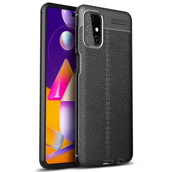 Newface Samsung Galaxy M31S Kılıf Auto Focus Kapak - Siyah