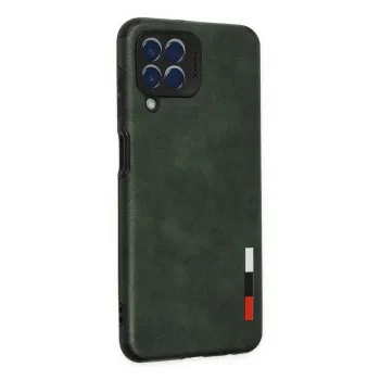 Newface Samsung Galaxy M33 Kılıf Loop Deri Silikon - Yeşil