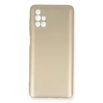 Newface Samsung Galaxy M51 Kılıf First Silikon - Gold