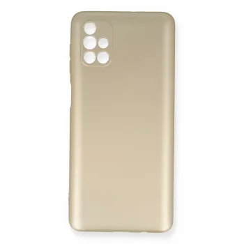 Newface Samsung Galaxy M51 Kılıf First Silikon - Gold