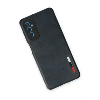 Newface Samsung Galaxy M52 5G Kılıf Loop Deri Silikon - Lacivert