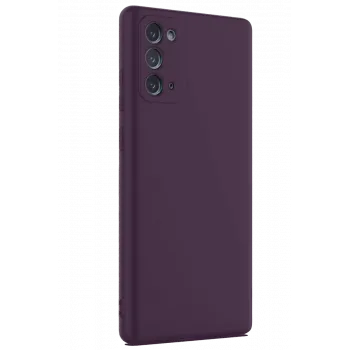 Newface Samsung Galaxy Note 20 Kılıf First Silikon - Mürdüm