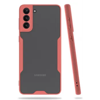 Newface Samsung Galaxy S21 Plus Kılıf Platin Silikon - Pembe