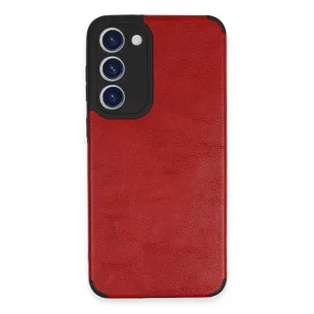 Newface Samsung Galaxy S23 Kılıf Loop Deri Silikon - Kırmızı