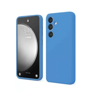 Newface Samsung Galaxy S24 FE Kılıf First Silikon - Mavi