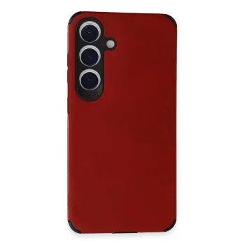 Newface Samsung Galaxy S24 Kılıf Loop Deri Silikon - Kırmızı