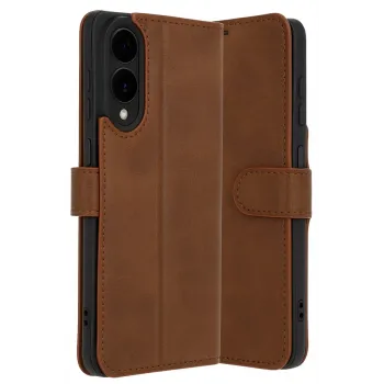 Newface Samsung Galaxy S25 Edge Trend S Plus Kapaklı Kılıf - Taba