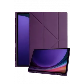 Newface Samsung Galaxy Tab A11 Kalemlikli Mars Tablet Kılıfı - Mürdüm