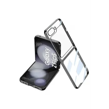 Newface Samsung Galaxy Z Flip 5 Kılıf Fold Element Kapak - Siyah