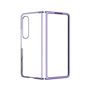Newface Samsung Galaxy Z Fold 4 Kılıf Fold Element Kapak - Mor