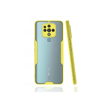 Newface Tecno Camon 16 Kılıf Platin Silikon - Sarı